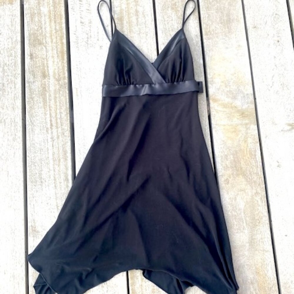 Wet Seal Women's Size Medium Silky Little Black Mini Dress - Like New!